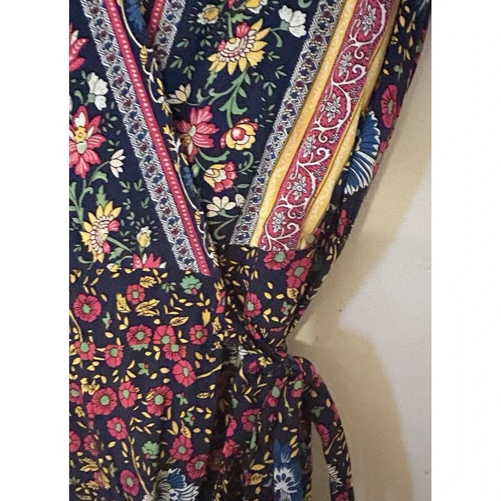 Boho Floral Side Wrap Maxi. Size L - Picture 5 of 6